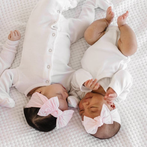 itty-bitty-knot-light-orchid Baby Bling Bows clips headbands - Sophia's Style-